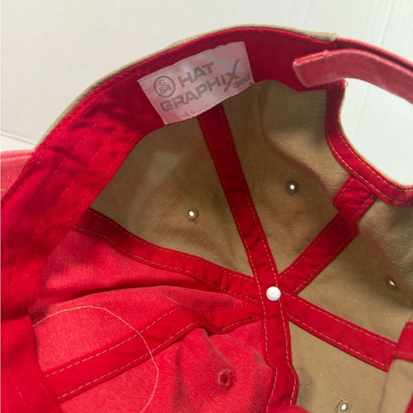 Portland, OR Outdoor Tradition Dad Hat, Faded Red / Khaki - Picture 4 of 5